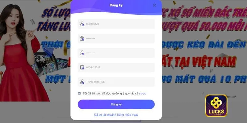 Đăng ký cùng đăng nhập vào nhà cái Luck8 như thế nào?